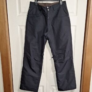 Men's Planet Earth Waterproof Black Snow Pants-M